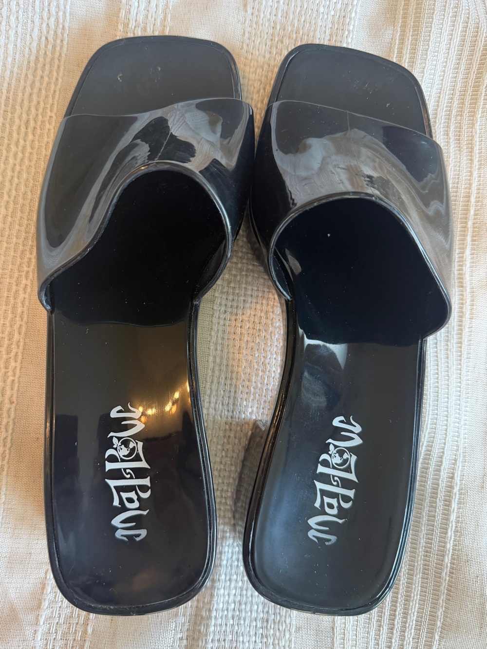 black Mad Love Marni Jelly Slide Mule Heels